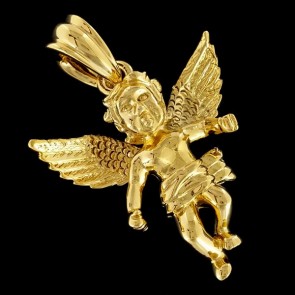 Ángel de la Guarda chapado en oro