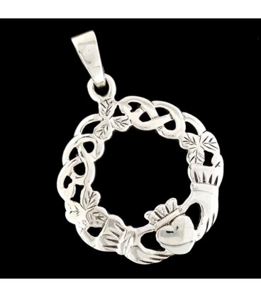 El anillo de Claddagh Colgante de plata