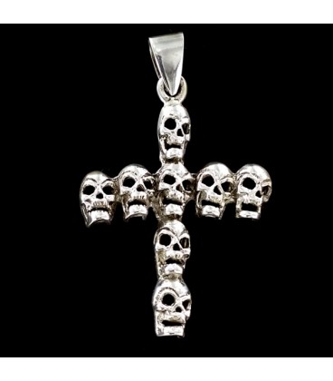 Silver Skulls Cross