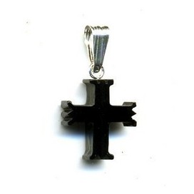 Cruz Asturiana de Azabache y plata