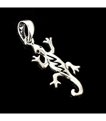 Salamander. Silver pendant