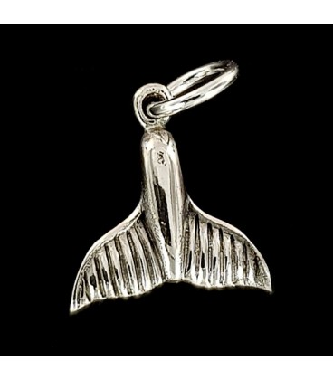 Whale Tail silver pendant