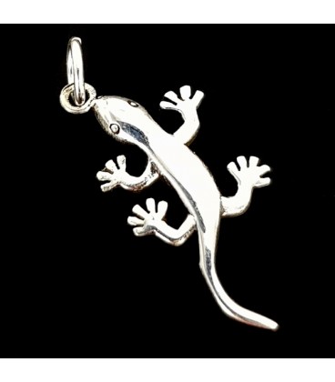 Salamandra de plata con cadena