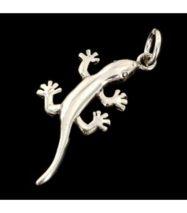 Salamander. Silver pendant