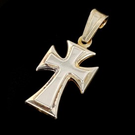 Cruz Templaria o Cruz Pate. Plata de ley