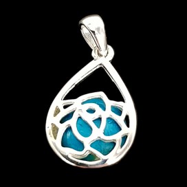 925 Sterling Silver Mounted white Nacre Pendant