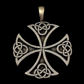 Celtic Cross pewter pendant