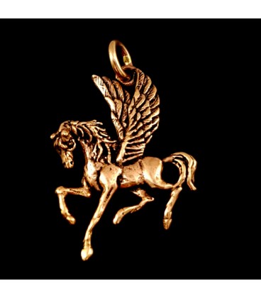 Pegasus bronze pendant