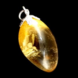 Citrine Pendant with silver chain
