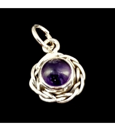 Amethyst and Silver Pendant