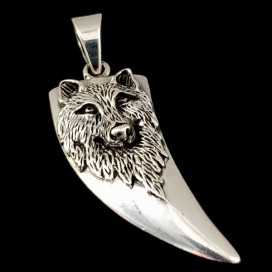 Wolf. Sterling silver pendant