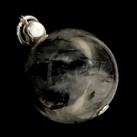 Quartz and Tourmaline pendant