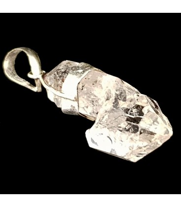 Diamante Herkimer Colgante montado en plata