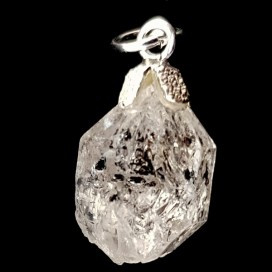 Diamante Herkimer Colgante montado en plata