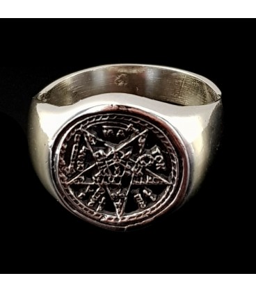 Tetragrammaton  silver ring