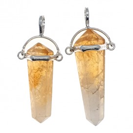 Citrine Pendant with silver chain
