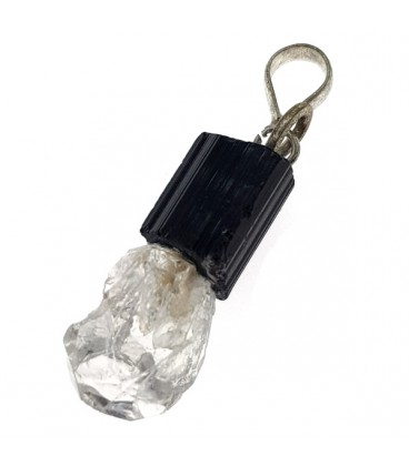 Tourmaline and Herkimer Diamond  pendant