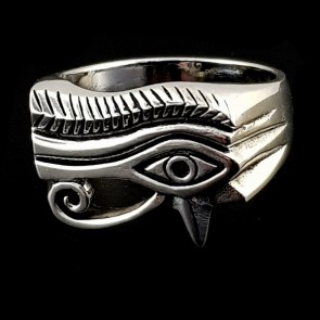 Eye of Horus.  Silver ring