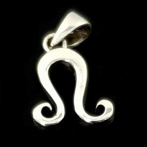 Leo symbol. Silver pendant
