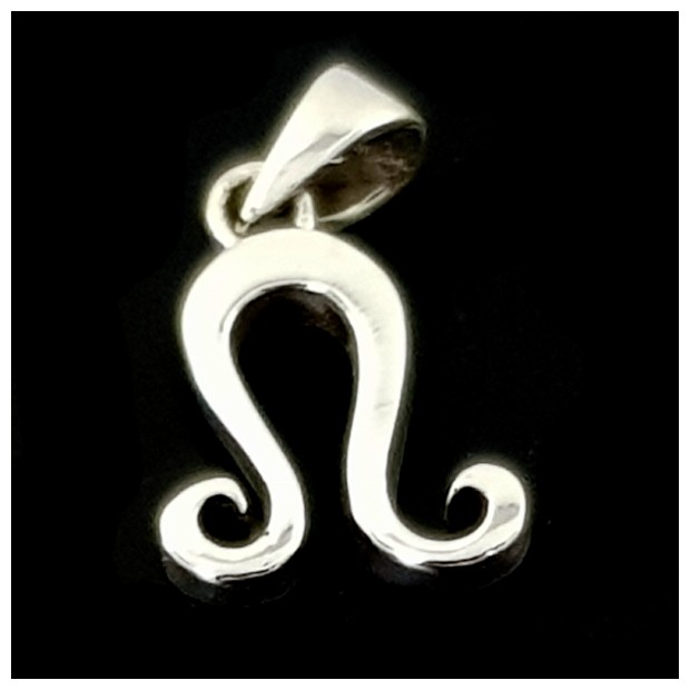 Leo symbol. Silver pendant