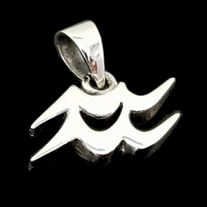Aquarius symbol. Silver pendant