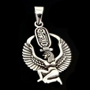 Isis. Egyptian goddess. Sterling silver pendant