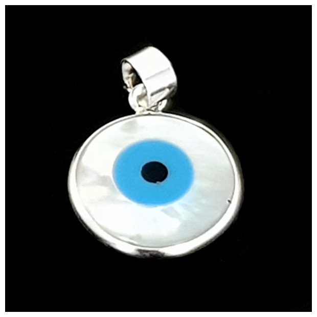 Nazar. Turkish evil eye. Sterling silver pendant