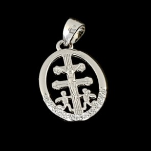 Caravaca Cross. Sterling silver pendant