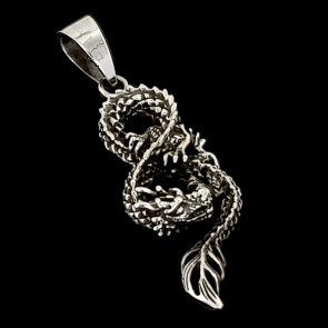Dragon. Sterling silver pendant